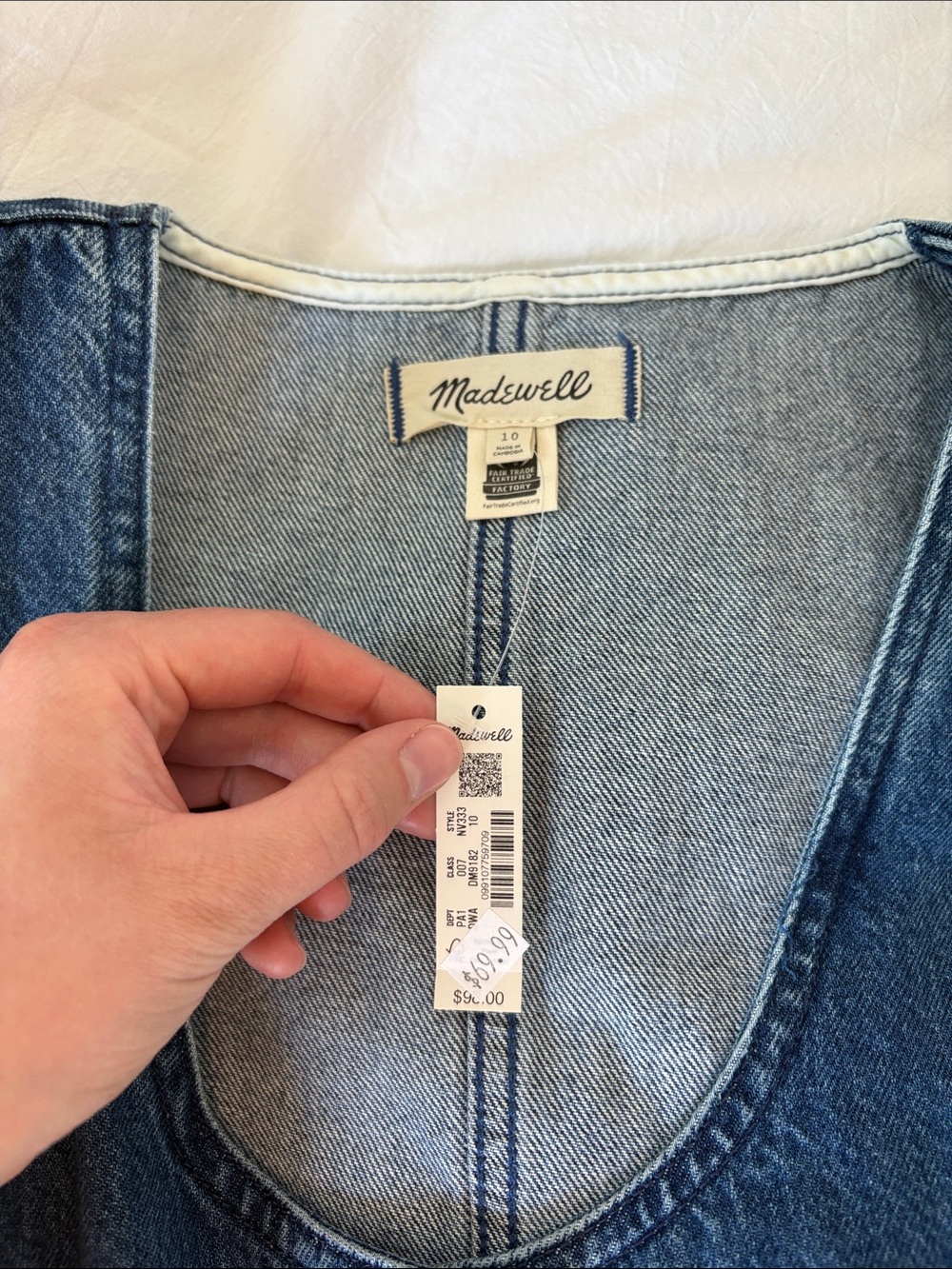 Madewell Indigo Denim Three-Button Vest - Picture 2 of 3
